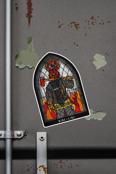 Sticker - Stained Glass Firefighter