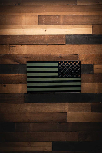 Subdued American Flag - Molten Metal Wall Art