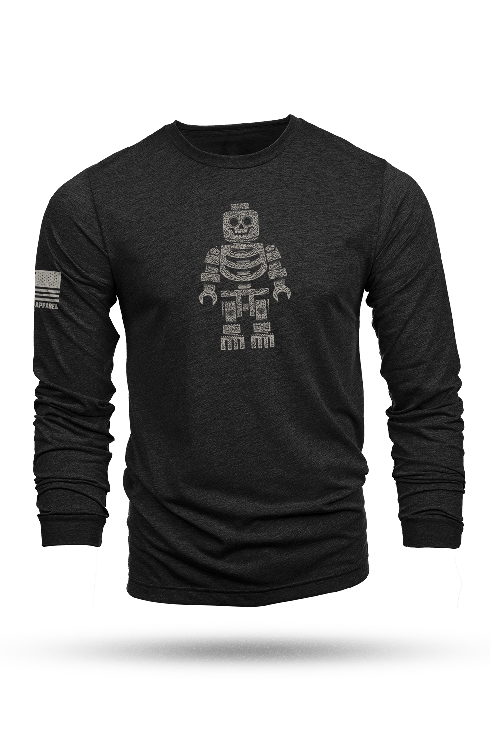 Sugar Skull Block Head - Long - Sleeve Shirt