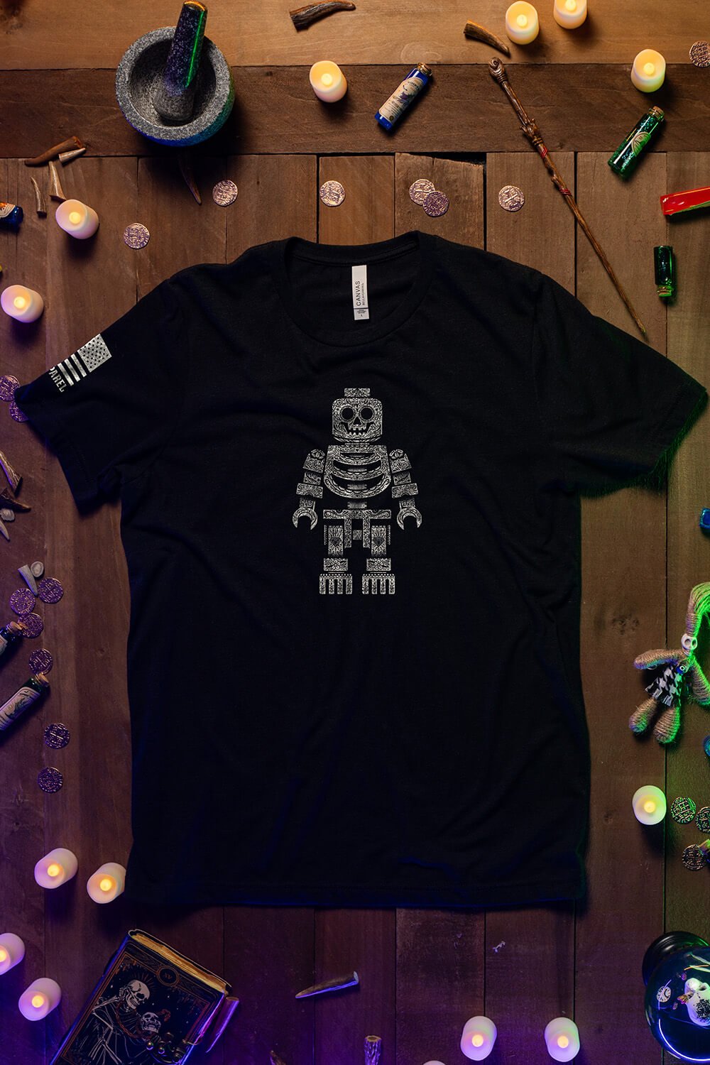 Sugar Skull Block Head - T-Shirt