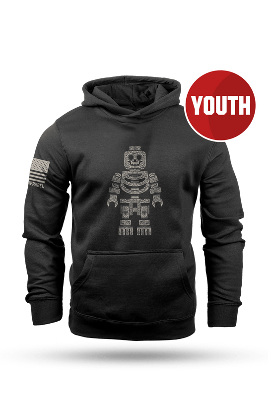 Sugar Skull Block Head - Youth Hoodie