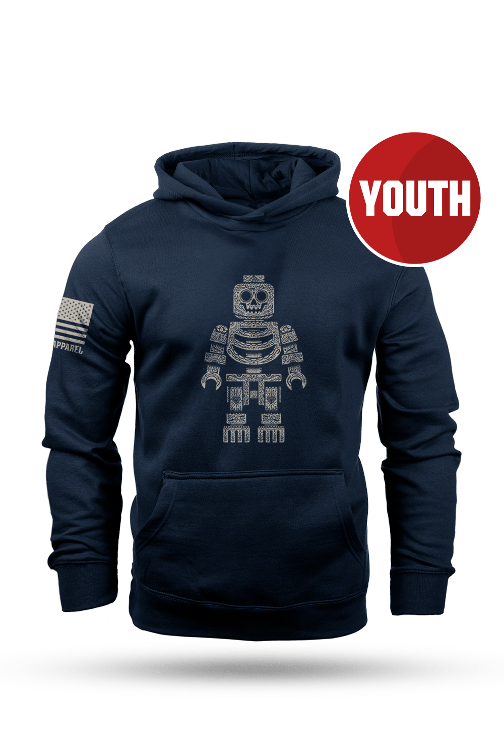Sugar Skull Block Head - Youth Hoodie