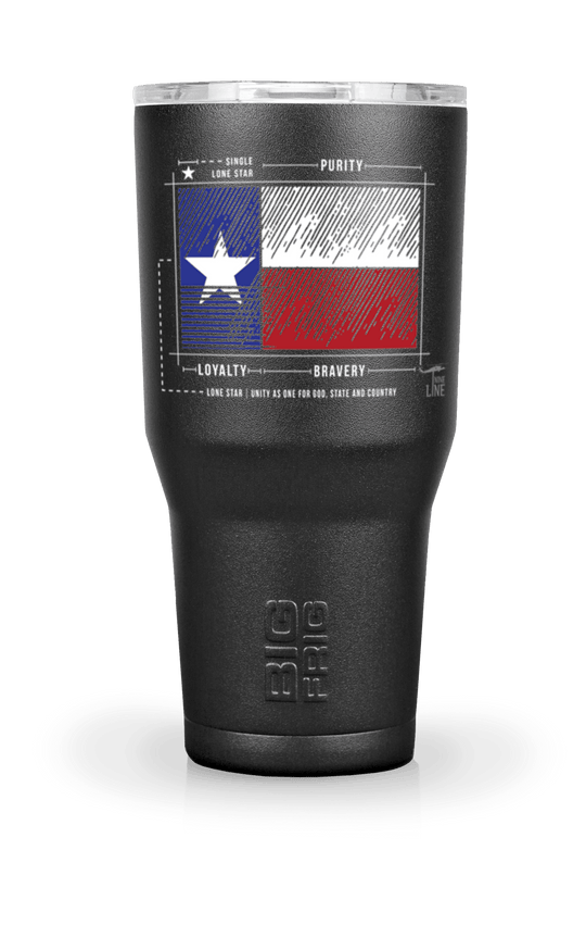 Texas Flag Schematic﻿﻿ - Big Frig Tumbler