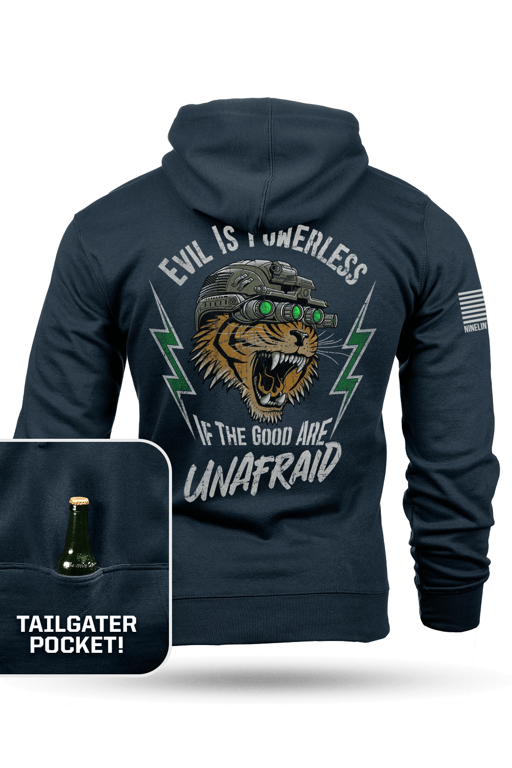 Unafraid Tiger - Tailgater Hoodie