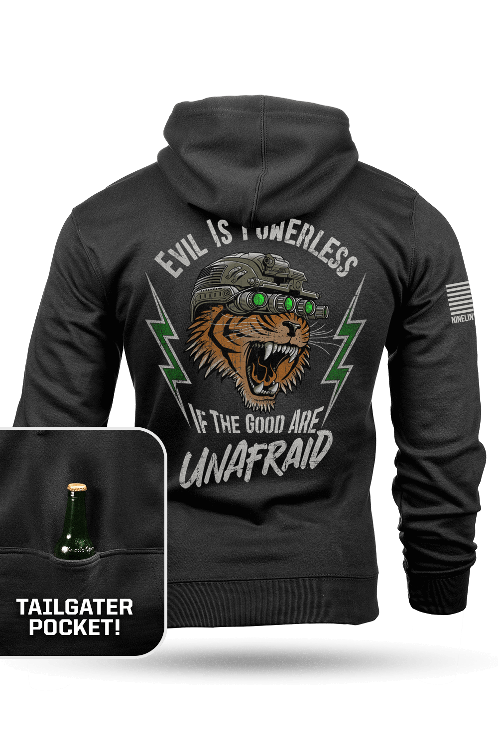 Unafraid Tiger - Tailgater Hoodie