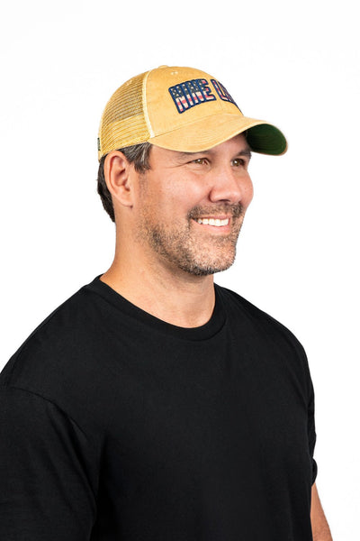 USA Flag Logo - Old Favorite Trucker Mesh Back Hat