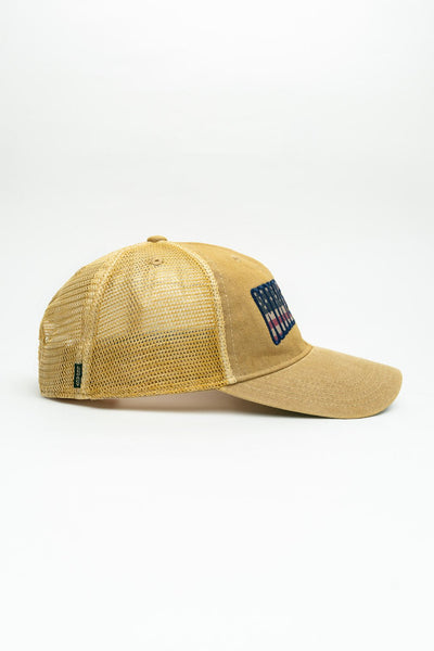 USA Flag Logo - Old Favorite Trucker Mesh Back Hat