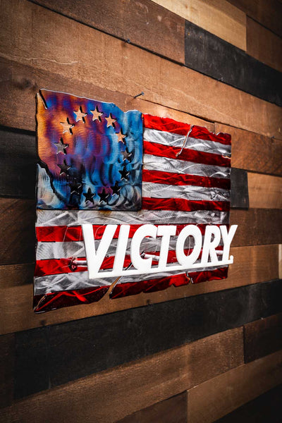 victory-flag-molten-metal-wall