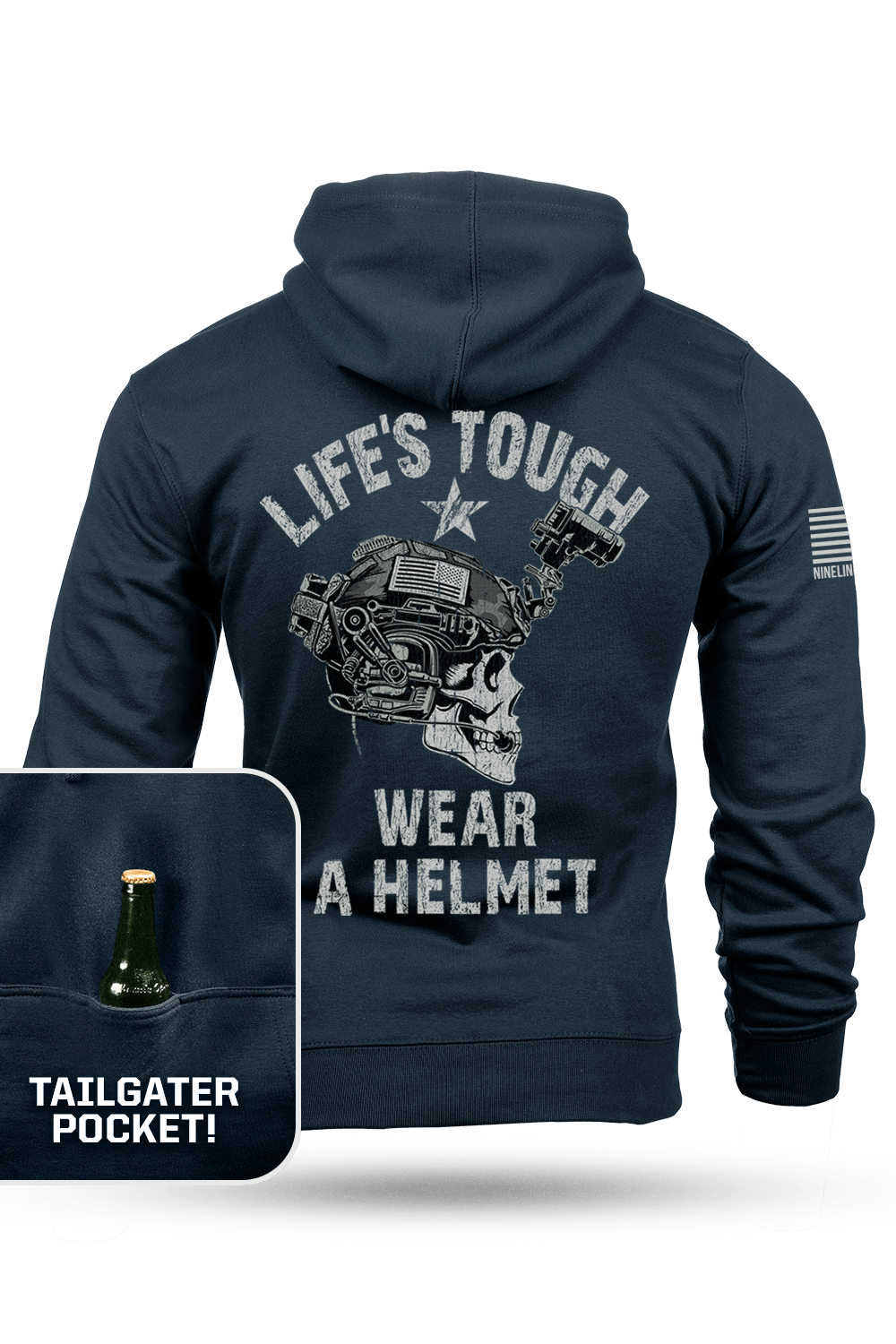 Wear a Helmet - Tailgater Hoodie