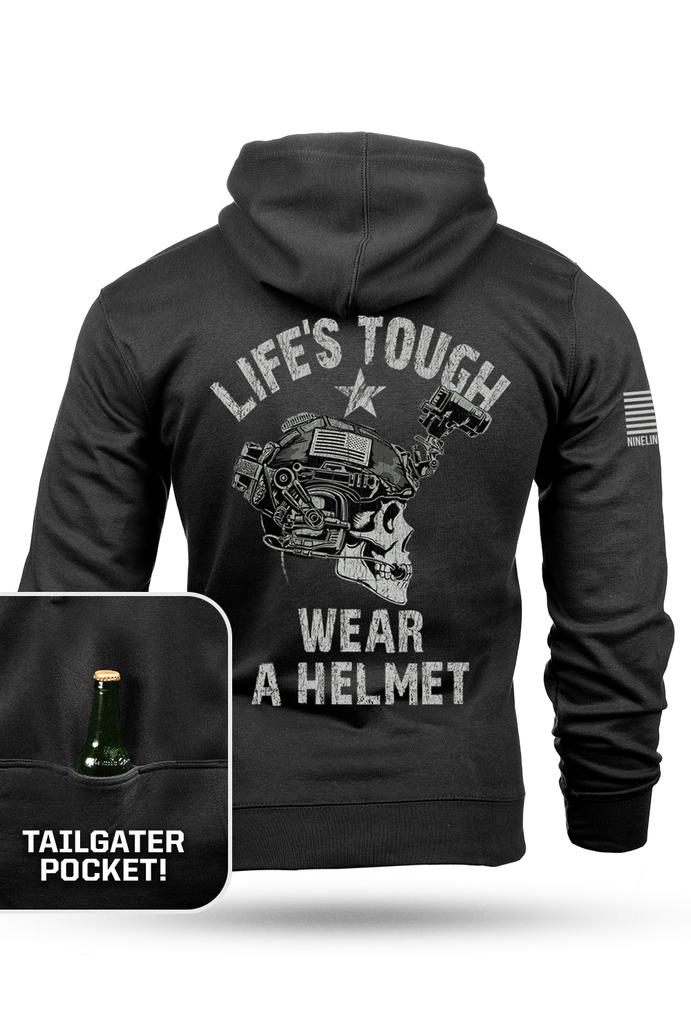 Wear a Helmet - Tailgater Hoodie