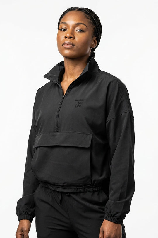 Women's 1/4 Zip Pullover Jacket - Silicone Logo