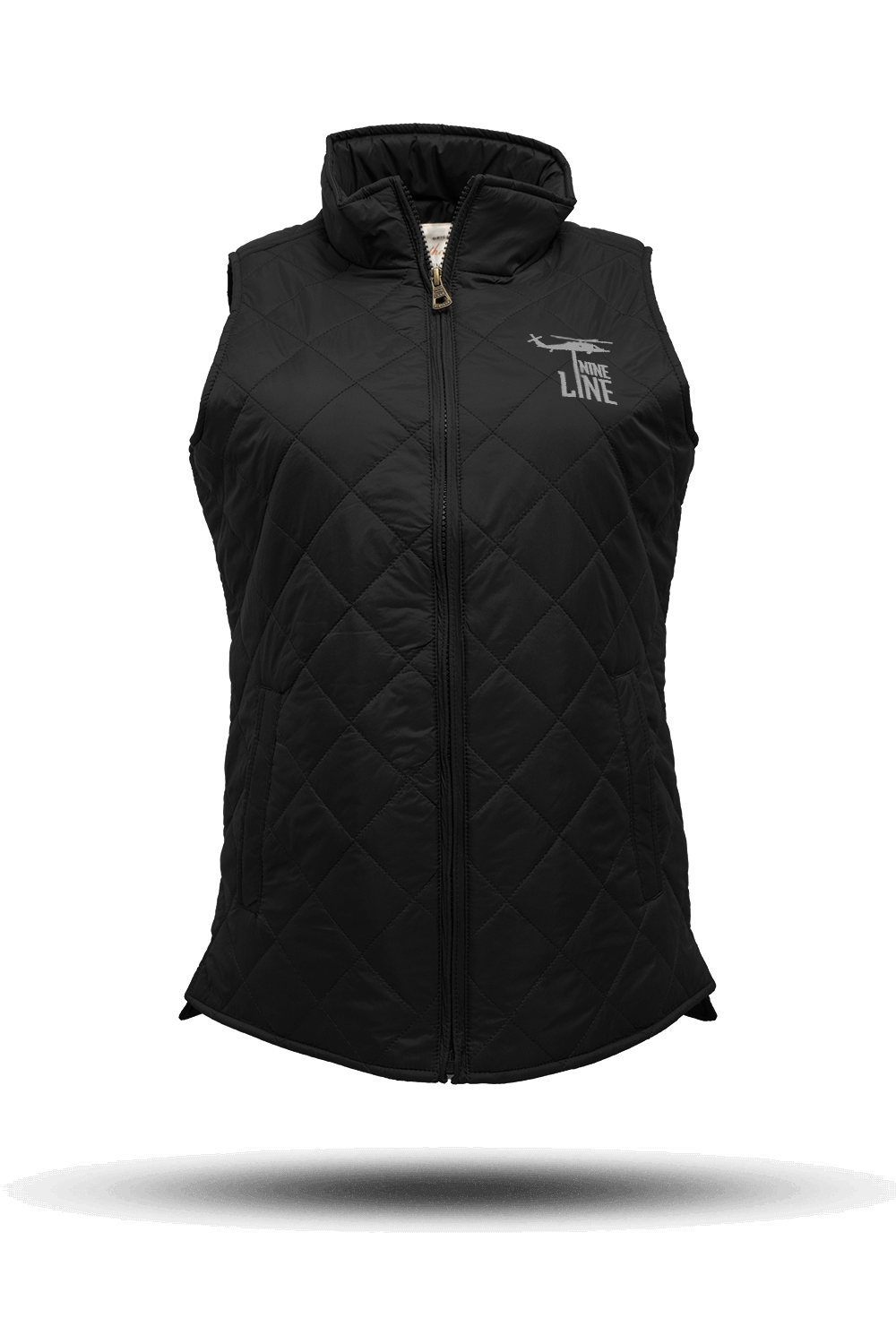 Women's Diamond Quilted Vest with Dropline Logo