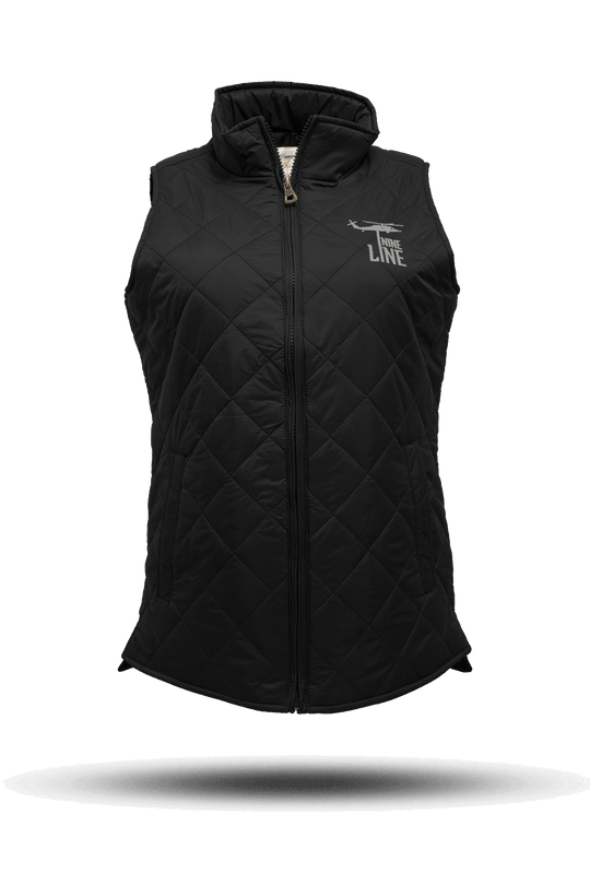 Women's Diamond Quilted Vest with Dropline Logo