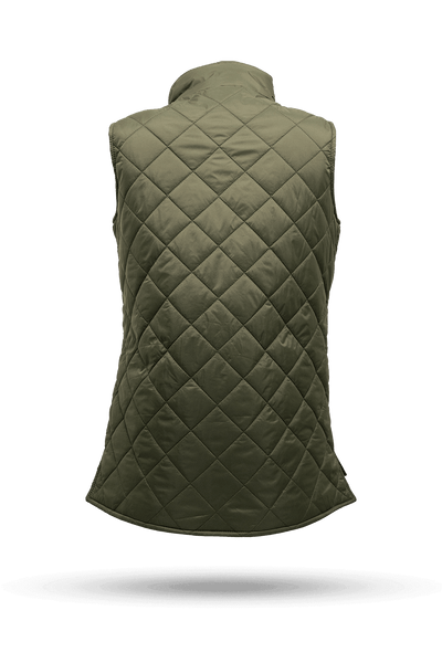 Women's Diamond Quilted Vest with Dropline Logo
