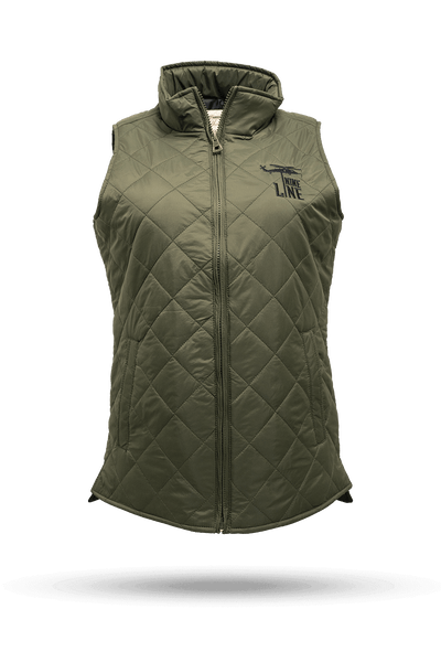 Women's Diamond Quilted Vest with Dropline Logo