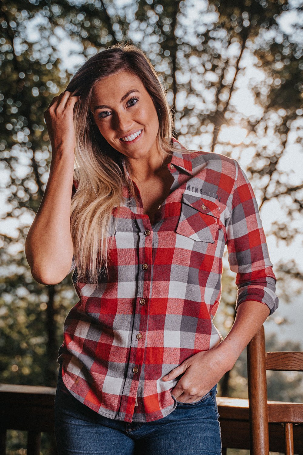 Red plaid shirt womens hotsell