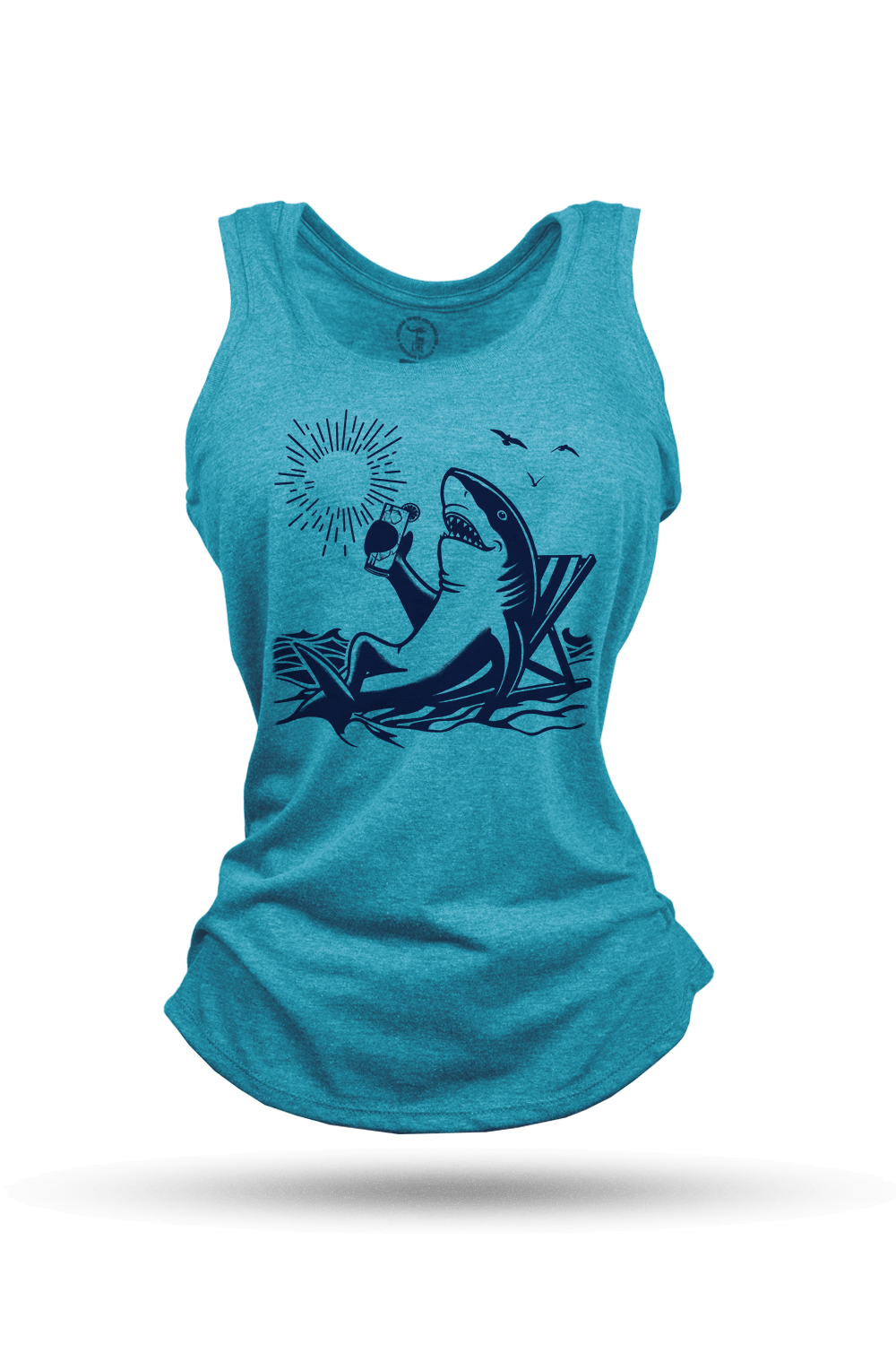 Women's Racerback Tank - BEACH SHARK