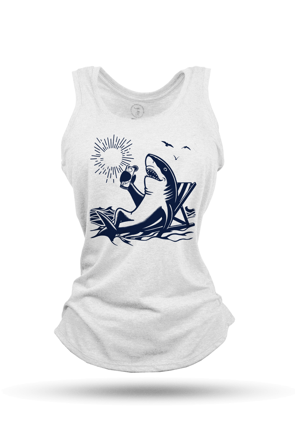 Women's Racerback Tank - BEACH SHARK
