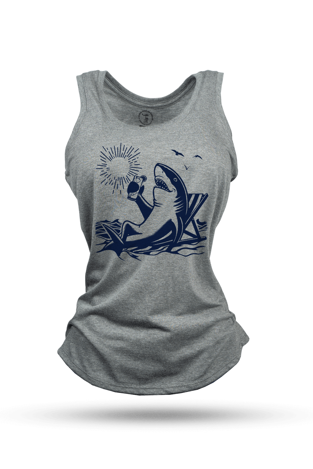 Women's Racerback Tank - BEACH SHARK