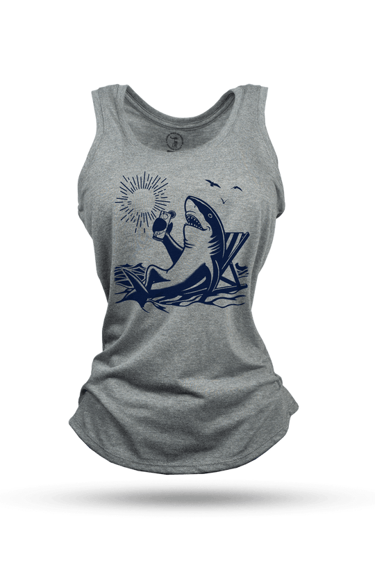 Women's Racerback Tank - BEACH SHARK