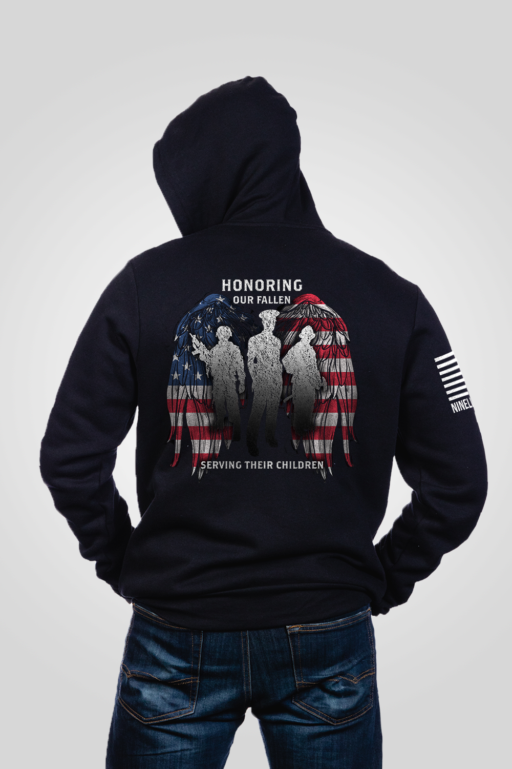 Angel of American Fallen - Men's Full-Zip Hoodie
