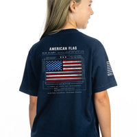 American Flag Schematic - Youth T-Shirt