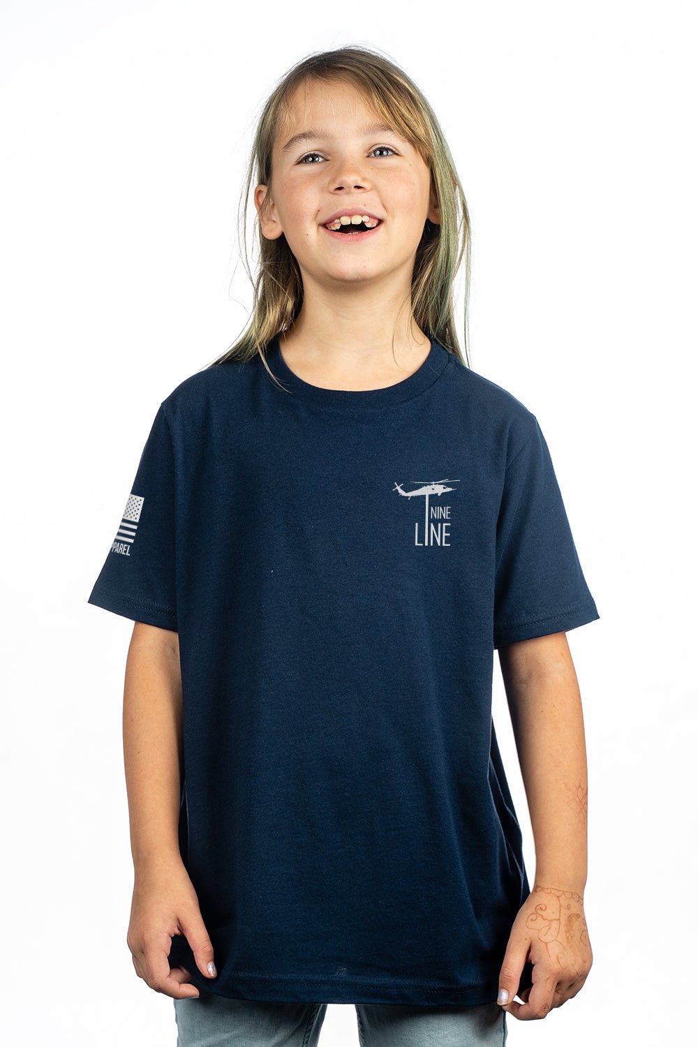 American Flag Schematic - Youth T-Shirt - Nine Line Apparel