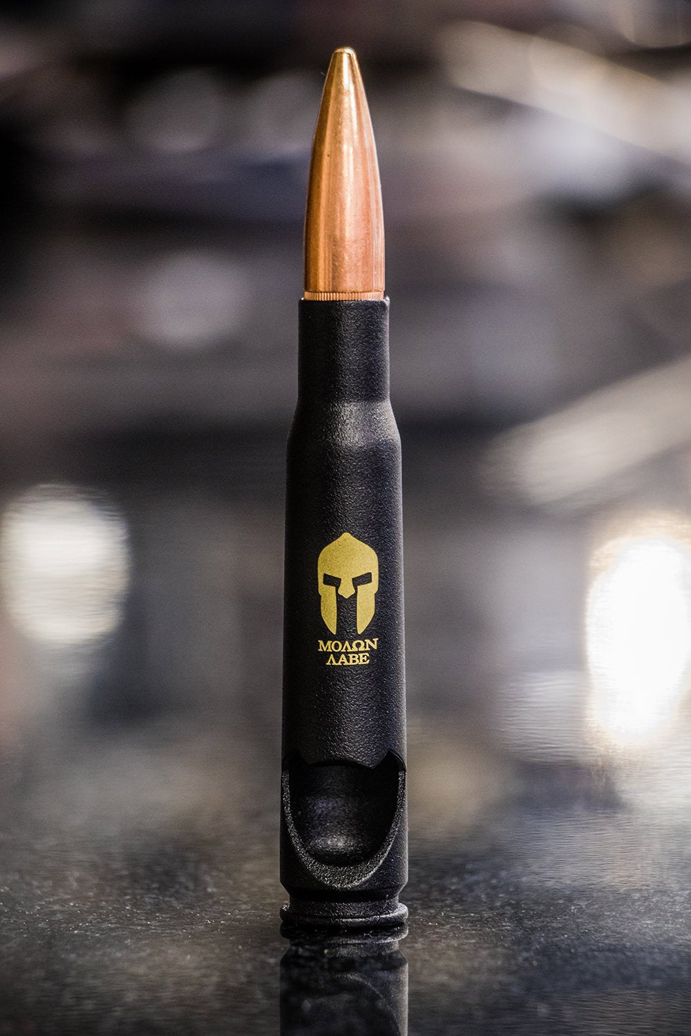 American Made 50 Cal Bottle Opener - Molon Labe Black - Nine Line Apparel
