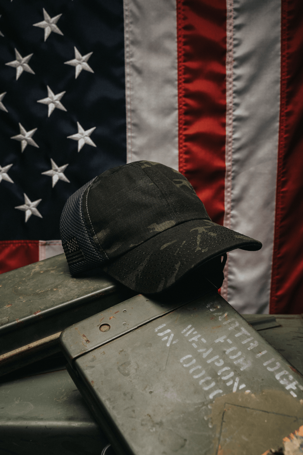 American Made Mesh Back Dark Multicam Hat - Nine Line Apparel