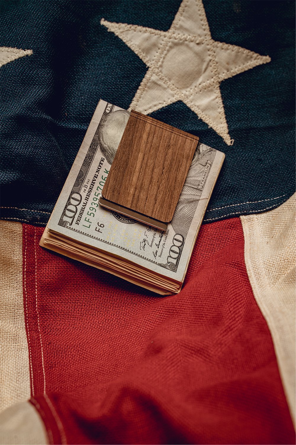 American Made Wooden Money Clip - Nine Line Apparel