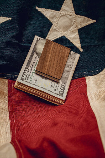 American Made Wooden Money Clip - Nine Line Apparel