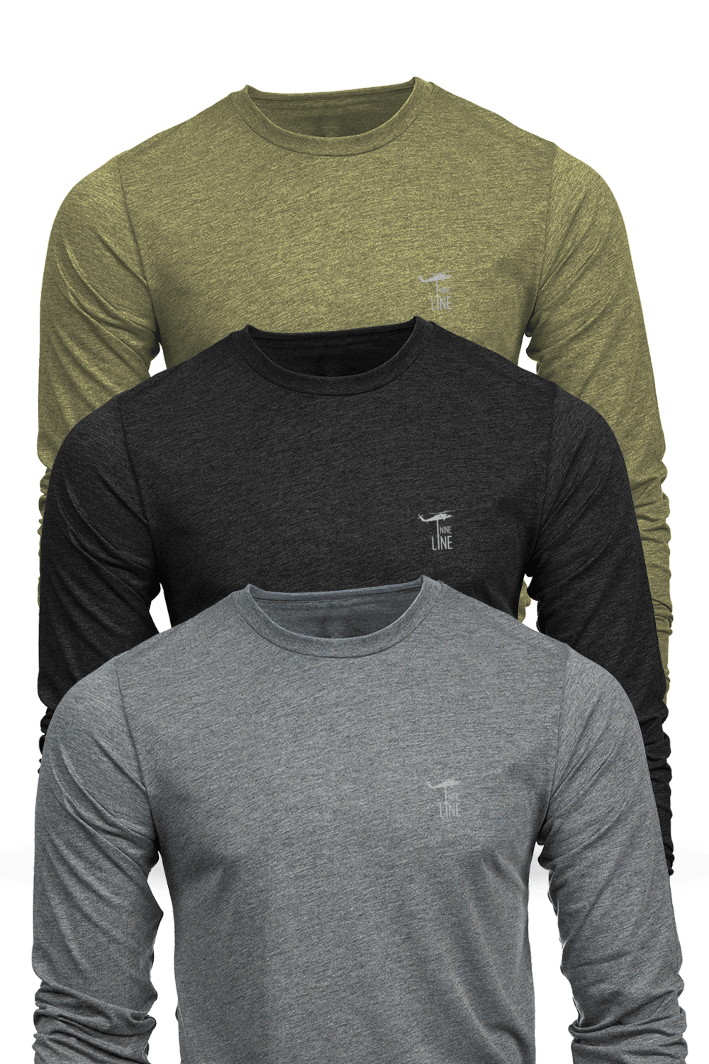 Athletic Long-Sleeve T-Shirt with Nine Logo in Reflective Athletic Long-Sleeve T-Shirt with Nine Logo in Reflective