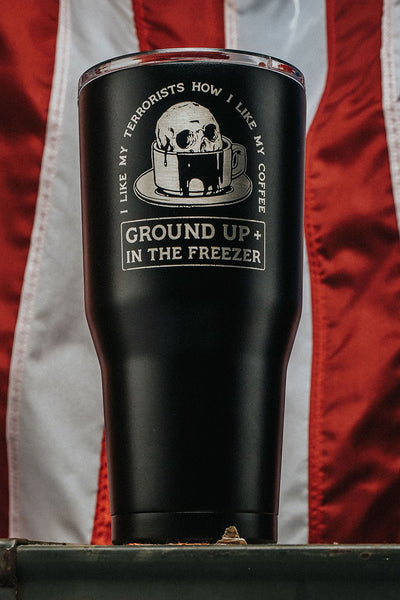 BF 30 oz Tumbler - Ground Up and In The Freezer - Nine Line Apparel