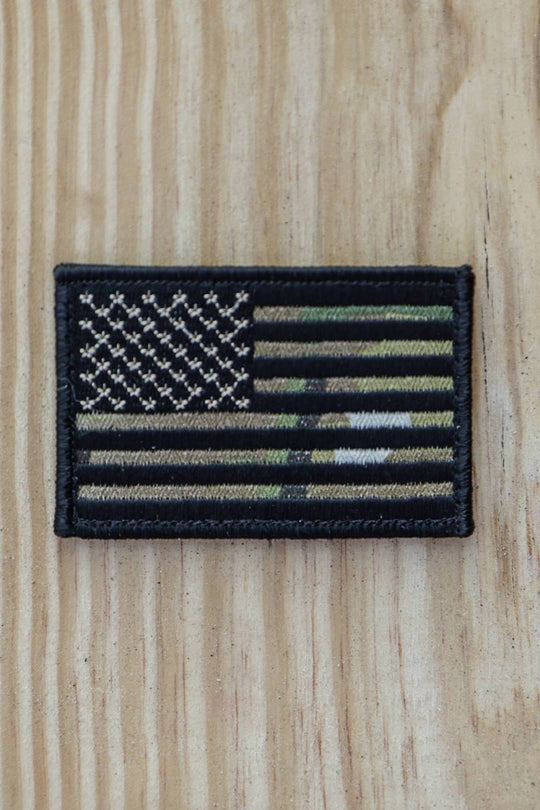 Black Camo American Flag Patch - Nine Line Apparel