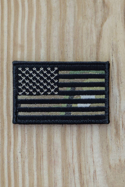Black Camo American Flag Patch - Nine Line Apparel