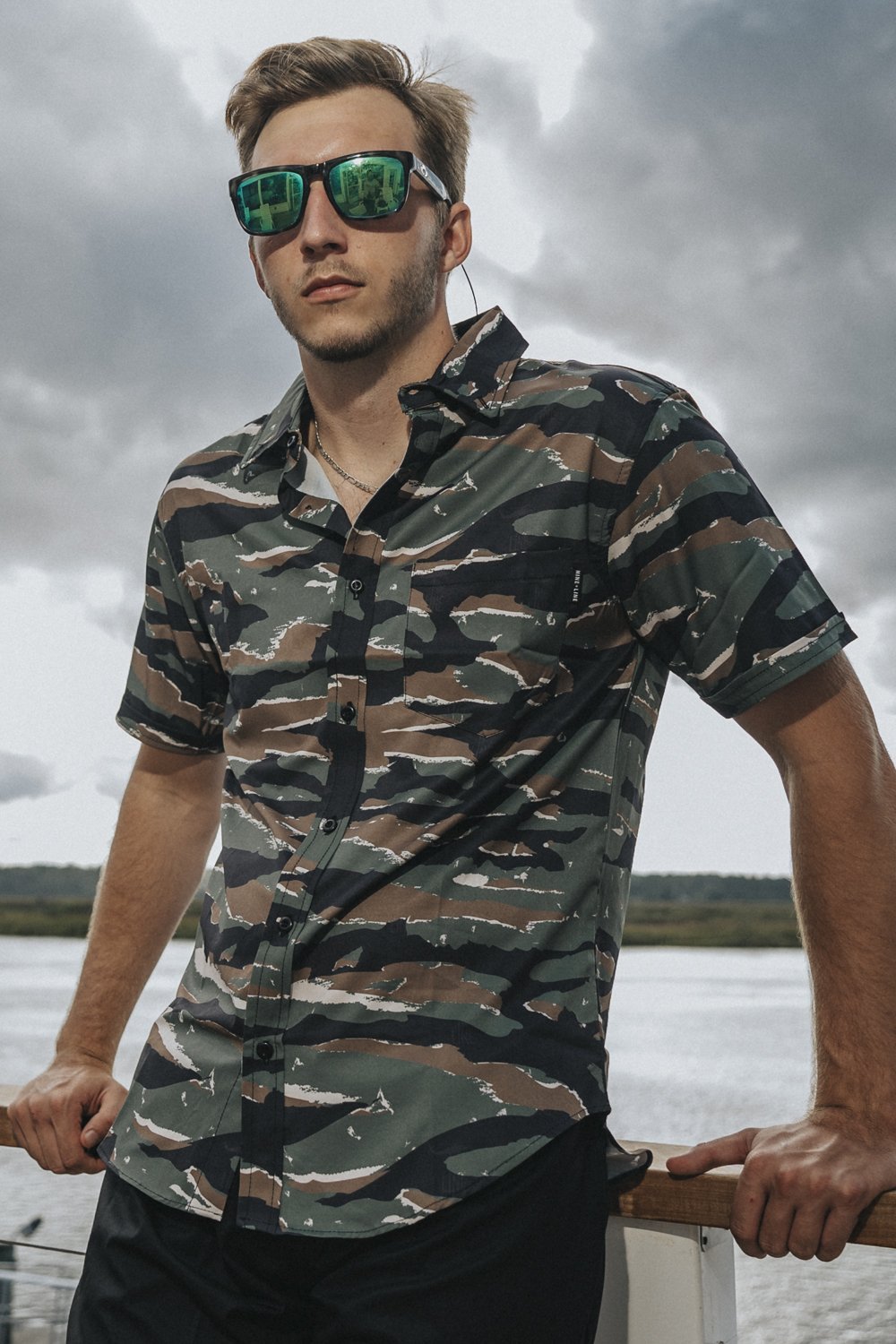 Casual Button Down Shirt - Camo Collection