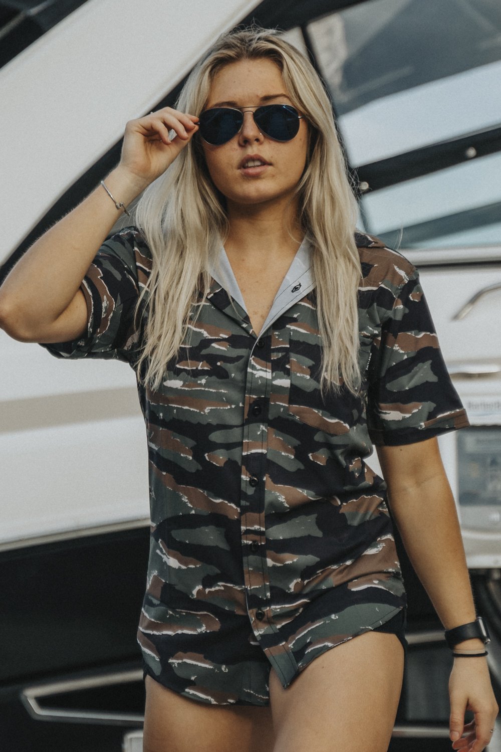 Camo Collection - Casual Button Down Shirt, Dark Camo / S Camo Collection - Casual Button Down Shirt, Dark Camo / S