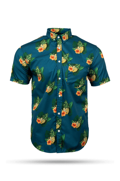 Casual Button Down Shirt - Pineapple Grenade Collection - Nine Line Apparel