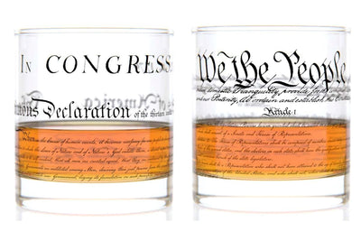Constitution and Declaration Whiskey Glass Pair - Nine Line Apparel