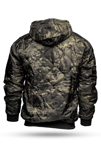 Dark Camo Woobie Pullover with Nine Star Line Patch - Nine Line Apparel