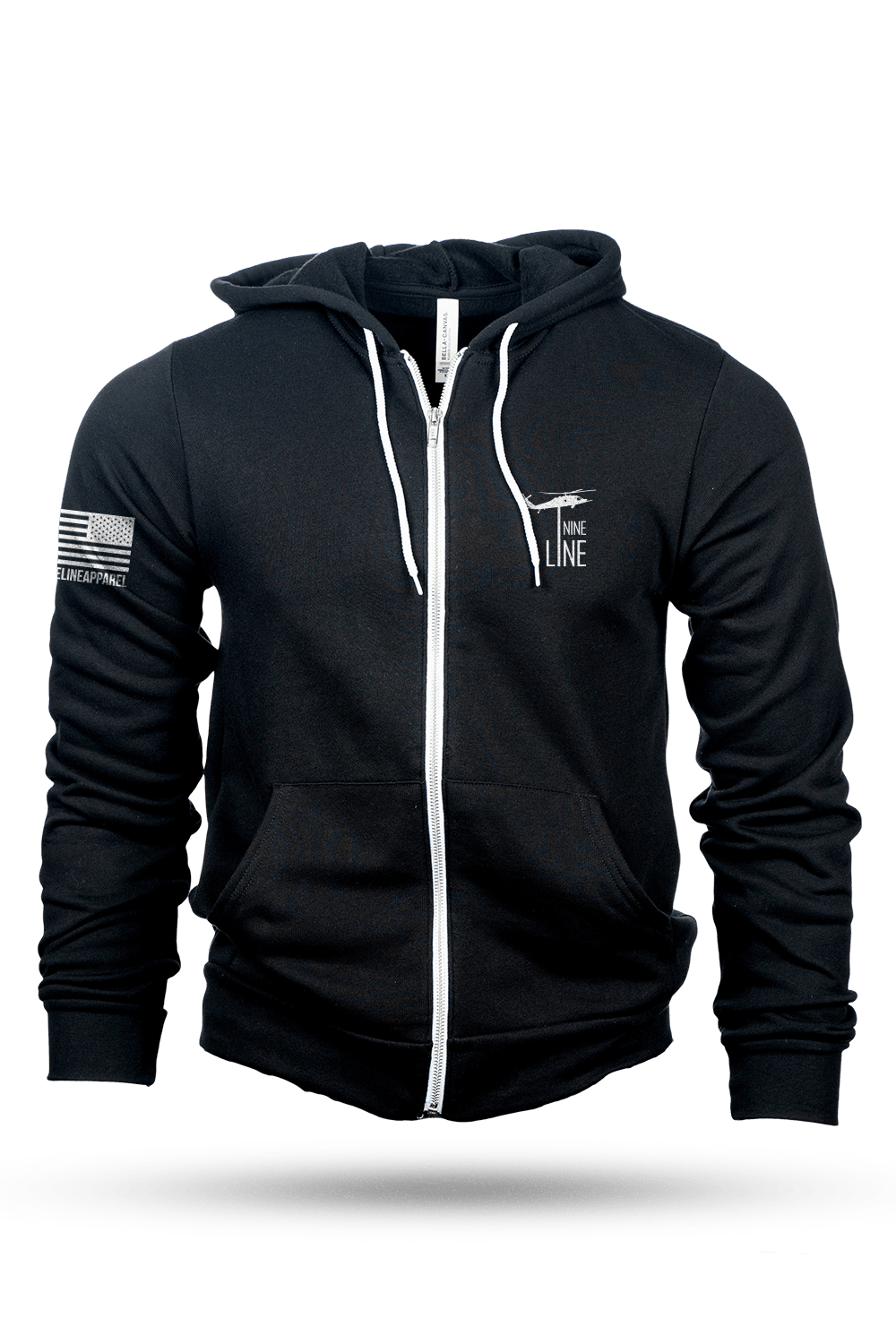 Full-Zip Hoodie - Thin Blue Line - Nine Line Apparel