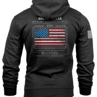 American Flag Schematic - Hoodie