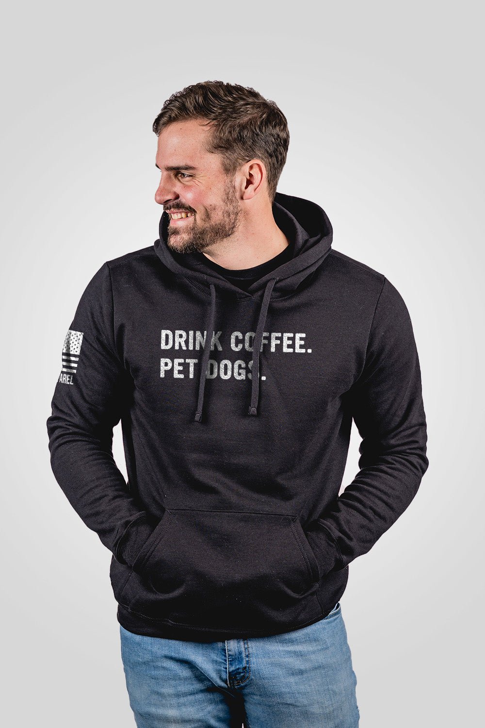 Hoodie - Drink Coffee Pet Dogs - Nine Line Apparel