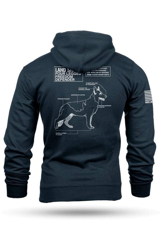 Hoodie - Land Shark - Nine Line Apparel