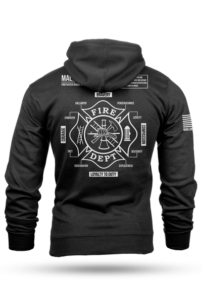 Hoodie - Maltese Cross Schematic - Nine Line Apparel