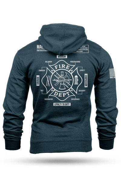Hoodie - Maltese Cross Schematic - Nine Line Apparel