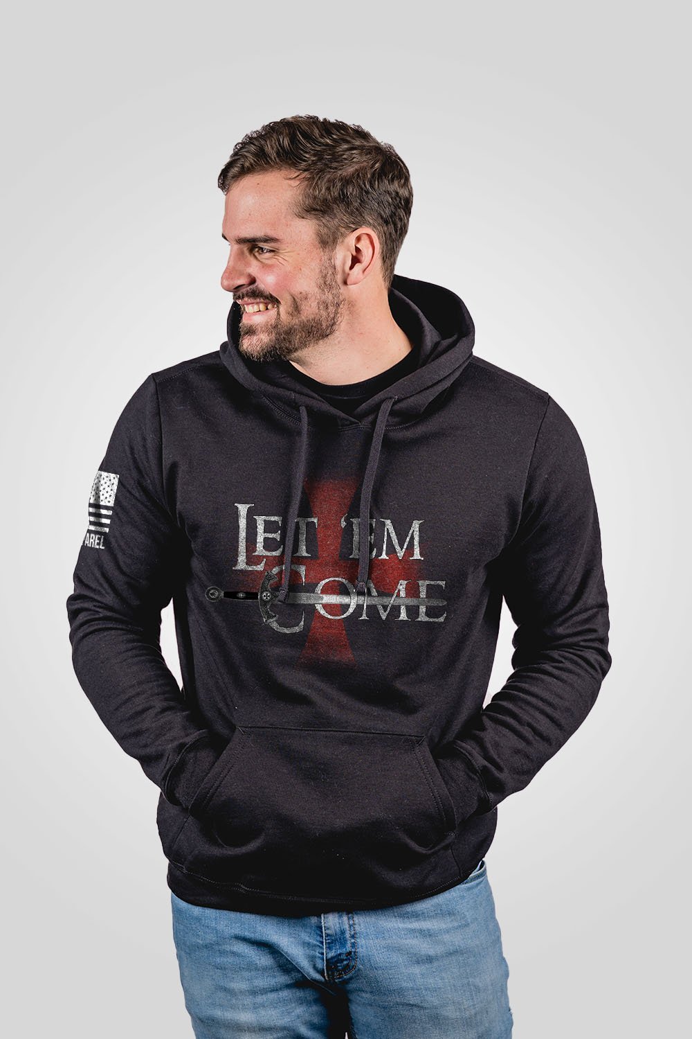 Hoodie Mark Oz - Let em Come - Nine Line Apparel