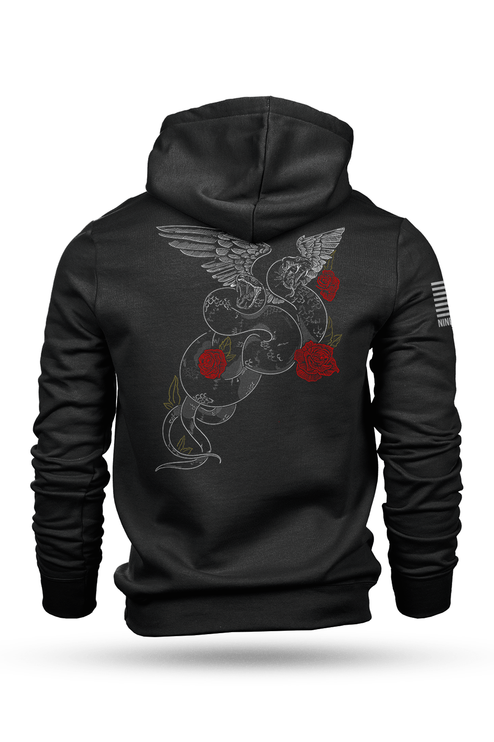 Hoodie - Rod Of Caduceus Snakes - Nine Line Apparel