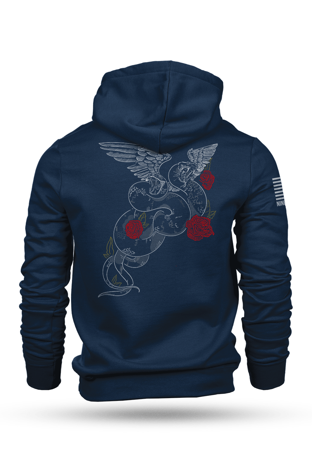 Hoodie - Rod Of Caduceus Snakes - Nine Line Apparel