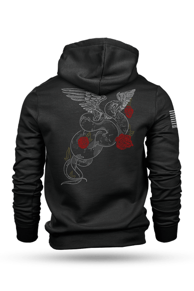 Hoodie - Rod Of Caduceus Snakes - Nine Line Apparel